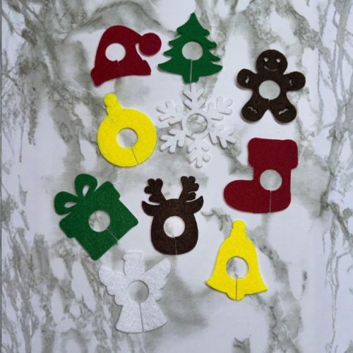 Christmas wine glass markers