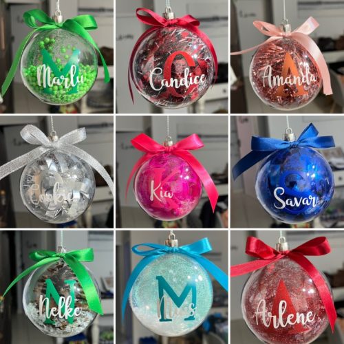 Christmas clear baubles
