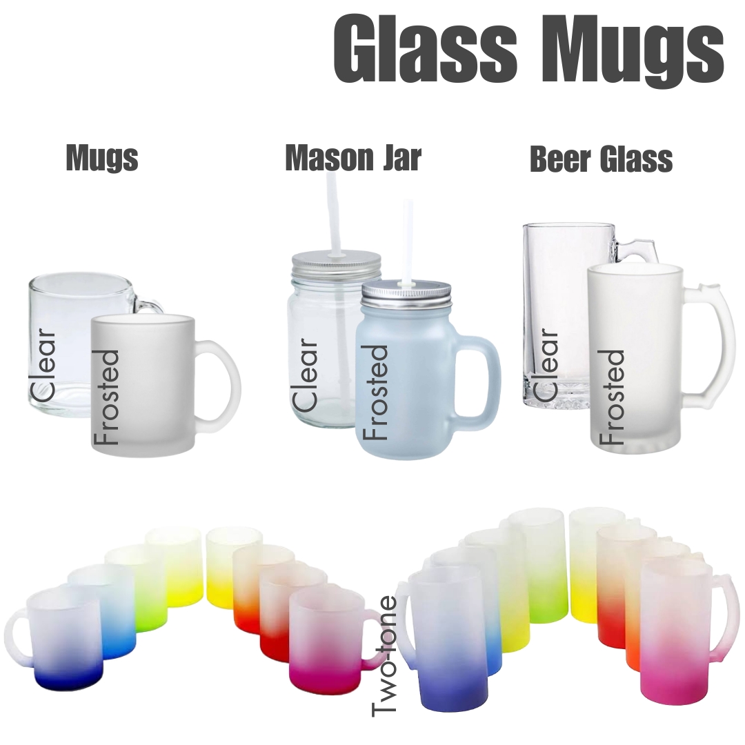 Glass mugs